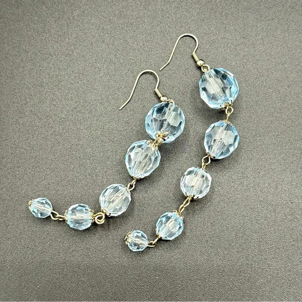Sparkly faceted lucite earrings